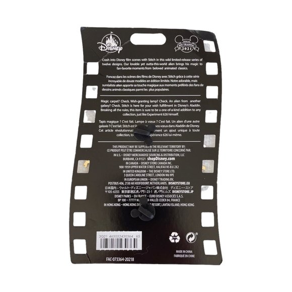 Disney Store Stitch Crashes Disney Aladdin Jumbo Pin - Picture 2 of 3